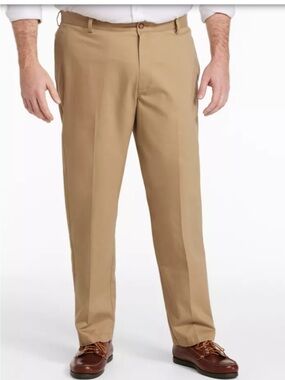 L.L.Bean Size40 Leg 32  Comfort Waist Double L® Chinos, Classic Fit Plain Front